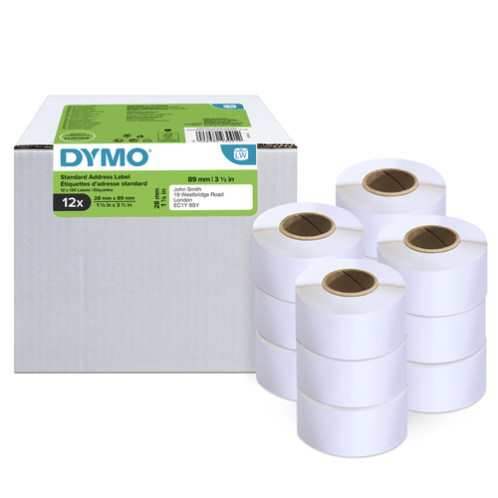 Dymo Etiquettes adresse 28 x 89 mm blanc 12x 130 pces 465859-011