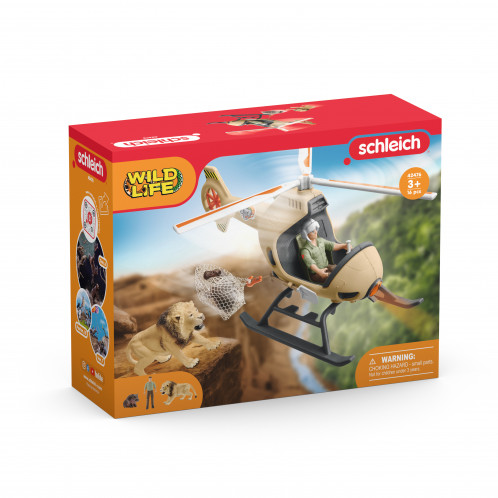 Schleich Animaux sauvages 42476 Hélicoptère sauvetage d'animaux 488273-034