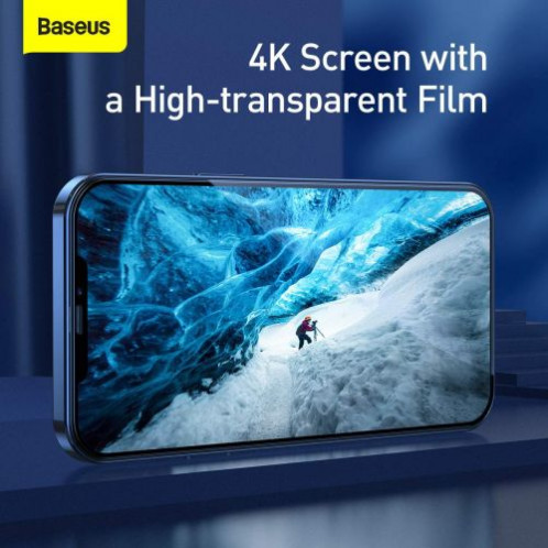 Baseus iPhone 12 mini 0.25 mm Full-screen full-glass Tempered Glass (2pcs) Black (SGAPIPH54N-KC01) DA18154-016
