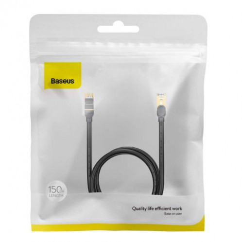 Baseus Network Cable High Speed (CAT7) of RJ45 (round cable) 10 Gbps 1.5m Black (WKJS010201) DA214286-020