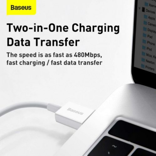 Baseus Type-C Superior series fast charging data cable 66W (11V/6A) 1m White (CATYS-02) DA190195-011