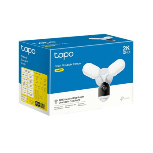TP-LINK Camera Tapo C720 Wi-Fi Outdoor Security Floodlight, 2K QHD, 270 Degrees, White EU DP11510121-02