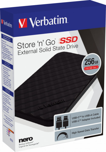 Verbatim Store n Go 256GB Portable SSD USB 3.2 53249 546177-07