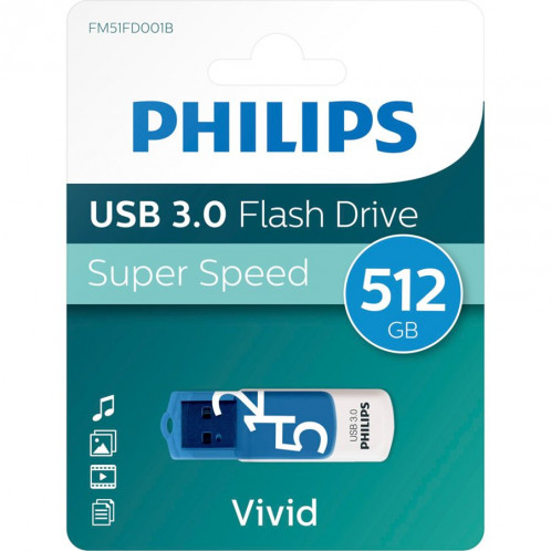 Philips USB 3.0 512GB Vivid Edition bleu 763982-02