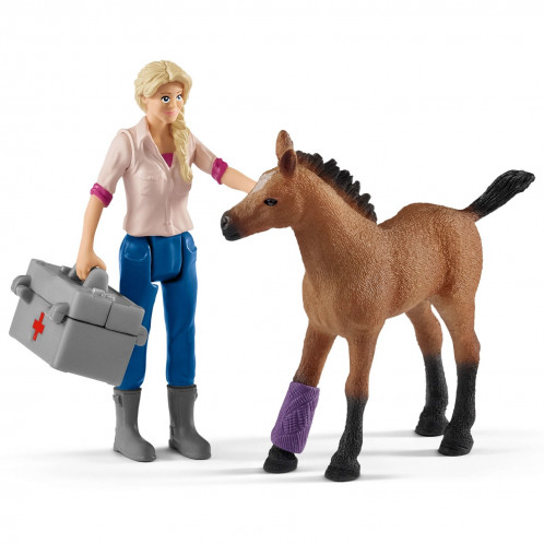Schleich Vie à la ferme 42486 Visite du véto p. jument&poulain 438510-06