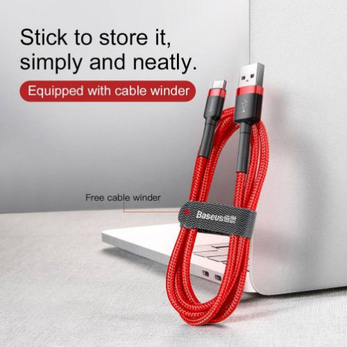 Baseus Type-C Cafule cable 2A, 3m Red/Red (CATKLF-U09) DA338937-016