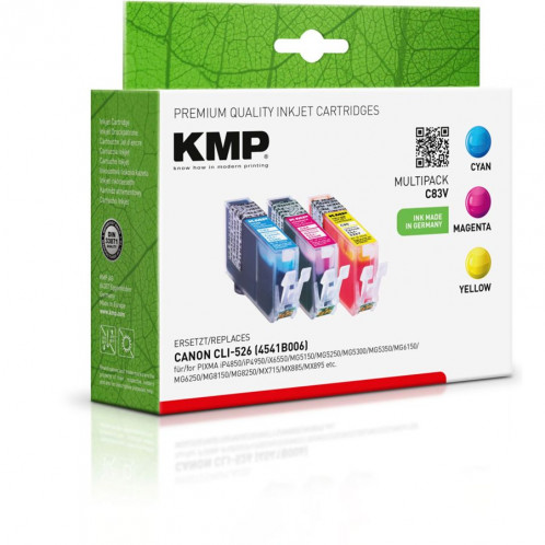 KMP C83V pack promo C/M/Y compatible avec Canon CLI-526 538223-03