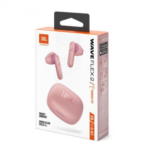 JBL Wave Flex 2 TWS Bluetooth Wireless In-Ear Earbuds Pink EU DB4900616-04