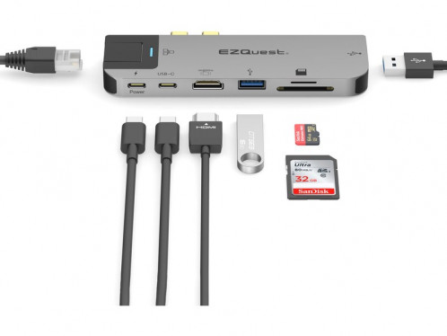 EZQuest X40228 Dock USB-C multimédia 8 ports ADPEZQ0021-04