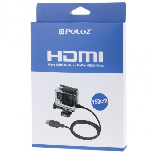 PULUZ Vidéo Câble HDMI HDMI à Micro 5 broches 19 broches pour GoPro HERO4 / 3 + / 3, longueur: 1,5 m SPU1576-05