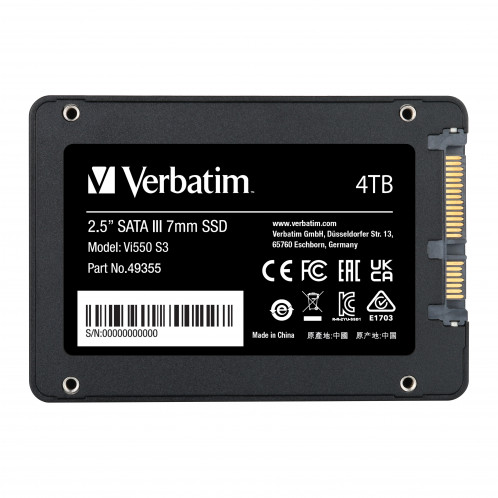 Verbatim Vi550 S3 2,5 SSD 4TB SATA III 49355 828683-08