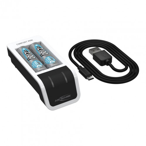 Ansmann Comfort Mini chargeur + 2 AA Mignon 2100 mAh 561500-06