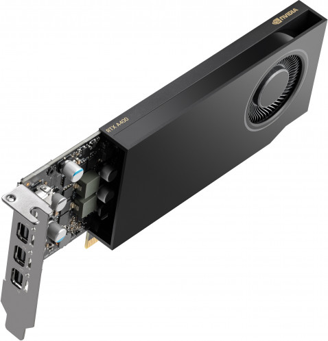HP NVIDIA RTX A400 4GB GDDR6 PCI-e 4.0 x8 4x miniDP 1.4a/768 Cuda Cores/Single Slot/50W XV2400904N188-08