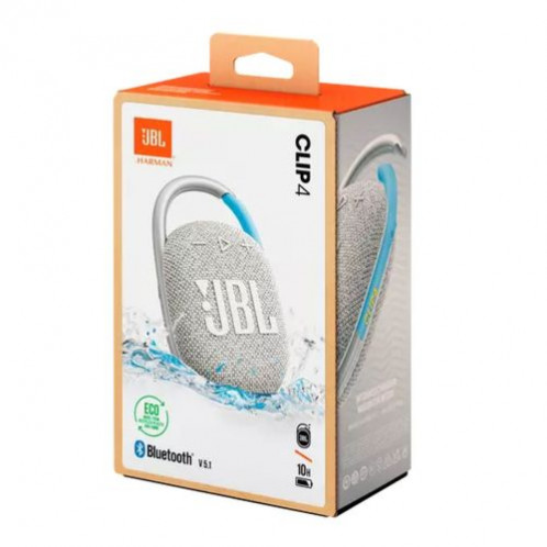 JBL CLIP 4 Bluetooth Wireless Speaker Eco White EU DB3330893-06