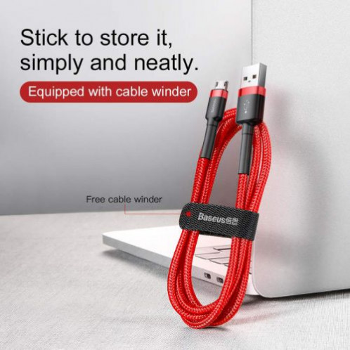 Baseus Micro USB Cafule Cable 1.5A 2m Red + Red (CAMKLF-C09) DA231790-09