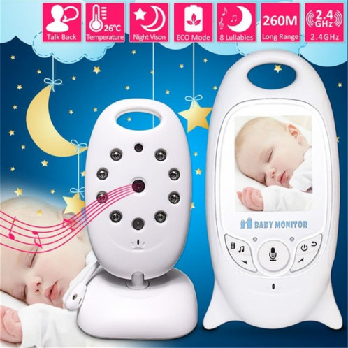 Moniteur de bébé portable sans tracas avec écran LCD de 2,0 pouces VB601, prise en charge de la conversation bidirectionnelle, Vision nocturne () SH00EU1719-012
