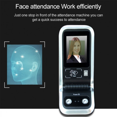 Realand TF01 machine de présence de temps d'empreinte digitale de visage d'écran tactile de 2,8 pouces TFT SR10181628-07