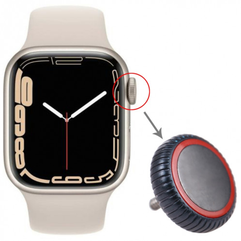 Watch Crown Nut Replacement pour Apple Watch Series 7 (LTE) (Gris) SH527H1400-05