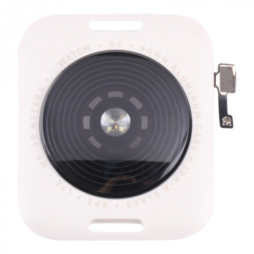 Coque arrière en verre avec bobine de charge sans fil pour Apple Watch Series SE 2022 Édition GPS 40 mm (couleur Starlight) SH54SL1527-07