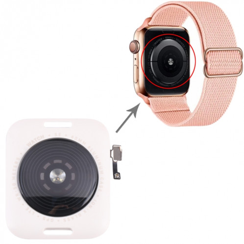 Coque arrière en verre avec bobine de charge sans fil pour Apple Watch Series SE 2022 Édition GPS 40 mm (couleur Starlight) SH54SL1527-07