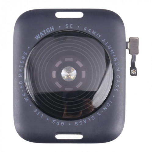 Coque arrière en verre avec bobine de charge sans fil pour Apple Watch Series SE 2022 44 mm LTE Edition (gris) SH557H766-07