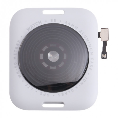 Pour Apple Watch SE 2022 44 mm LTE Edition Couvercle en verre du boîtier arrière avec câble (argent) SH602S1773-07