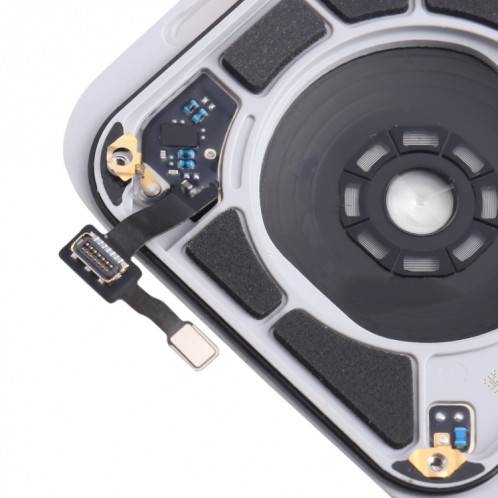 Pour Apple Watch SE 2022 44 mm LTE Edition Couvercle en verre du boîtier arrière avec câble (argent) SH602S1773-07