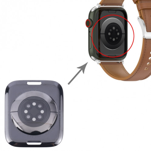 Pour Apple Watch Series 9 45 mm Couvercle en verre du boîtier arrière (noir) SH91BL256-06
