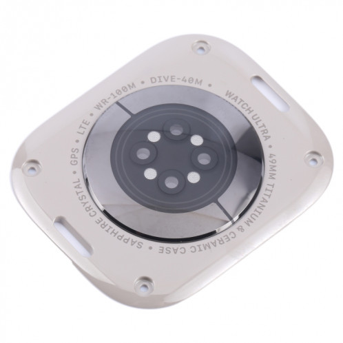 Pour Apple Watch Series Ultra 1/2 49 mm Couvercle en verre du boîtier arrière d'origine (argent) SH92SL1019-06