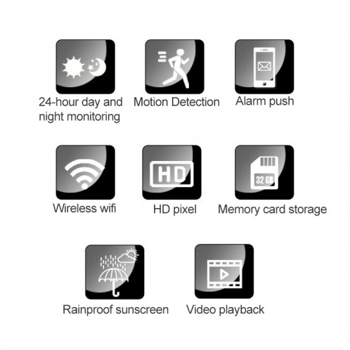 Caméra de surveillance de sécurité réseau Wifi intelligent haute définition réseau IP66 étanche étanche intérieure et extérieure universelle SH00281465-014