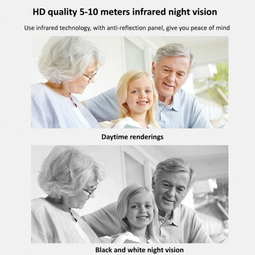 Caméra IP sans fil YH001 720P HD 1.0 MP, prise en charge de la vision nocturne infrarouge / détection de mouvement / contrôle APP, SH045A544-016