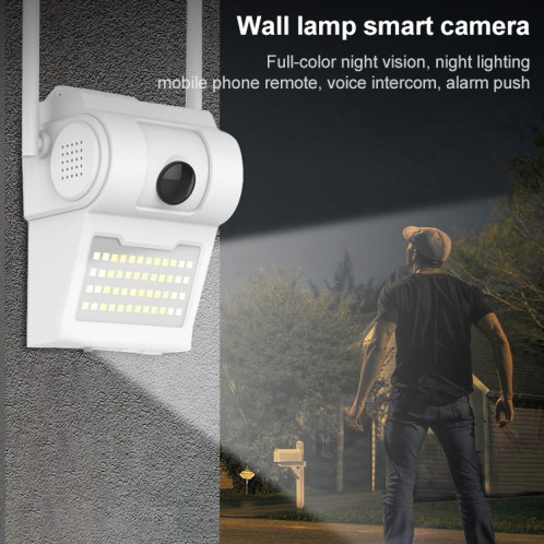 DP14 2.0 millions de pixels 1080p HD Wall lampe caméra intelligente, support de la vision nocturne de couleur complet / de la détection de mouvement / interphone vocale / carte TF SH99AU1597-011