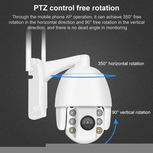 QX2 4G (version américaine) 1080p HD 360 degrés Panoramique Jour et nuit Panoramique Caméra intelligente imperméable, détection de mouvement / carte vocale à deux voies / carte TF, SH10EU1603-012