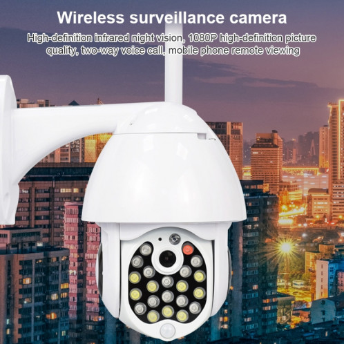 QX17 2 millions de pixels wifi caméra de surveillance haute définition de la caméra à dôme extérieure, support de la vision nocturne et de détection de voix et de mouvement bidirectionnel (plug UA) SH18AU1482-011