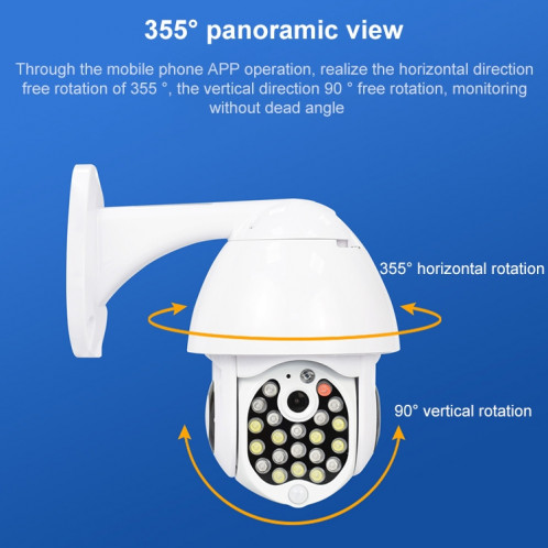 QX17 2 MILLIONS PIXELS WIFI Caméra de surveillance haute définition Haute-définition Caméra à dôme extérieure, Soutenir la vision nocturne et la détection de voix et de mouvement à double sens () SH18EU658-011