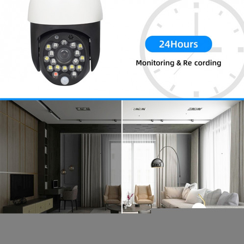QX27 1080P WiFi Caméra de surveillance haute définition Haute définition Caméra de dôme extérieure, Support Vision nocturne et détection de voix et de mouvement à double sens (prise EU) SH19EU632-010
