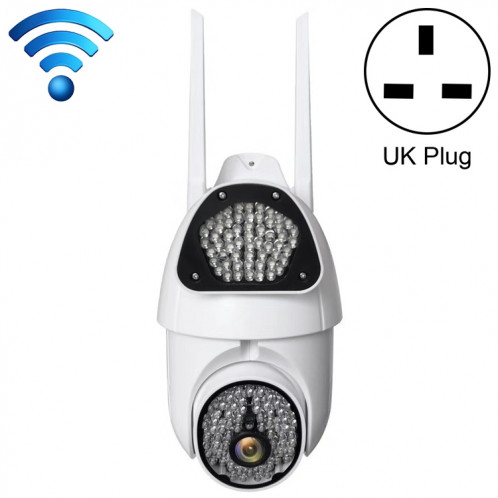 QX37 1080P WIFI Caméra de surveillance haute définition Haute-définition Caméra à dôme extérieure, Support Vision nocturne et détection de voix et de mouvement à double sens (Plug britannique) SH20UK8-09