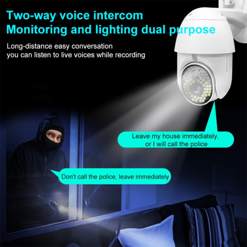 QX38 1080P Caméra de surveillance haute définition Haute-définition Caméra de dôme extérieure, support Night Vision et détection de voix et de mouvement à double sens (Plug-UK) SH21UK1979-011