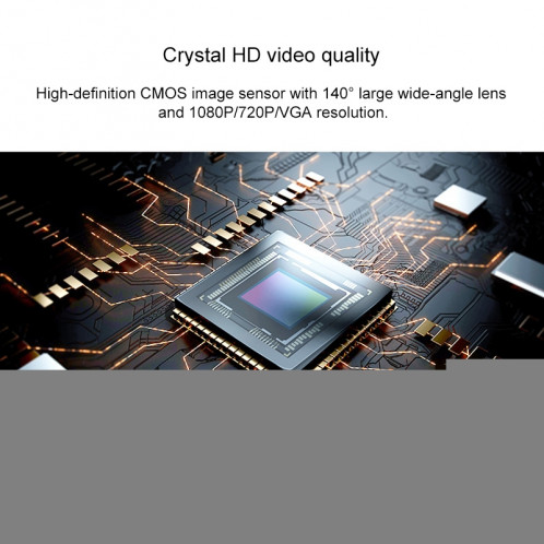 CAMSOY S8 HD 1280 x 720P Caméra de surveillance intelligente grand angle sans fil WiFi de 140 degrés, Prise en charge automatique photosensible de la vision de droite, détection de mouvement et enregistrement en SC16101392-013