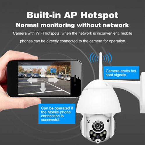 Caméra de surveillance sans fil IP-CP05 version 4G HD PTZ sécurité à domicile caméra dôme réseau étanche extérieure, prise en charge de la vision nocturne et de la détection de mouvement et carte TF, prise SH90AU595-015
