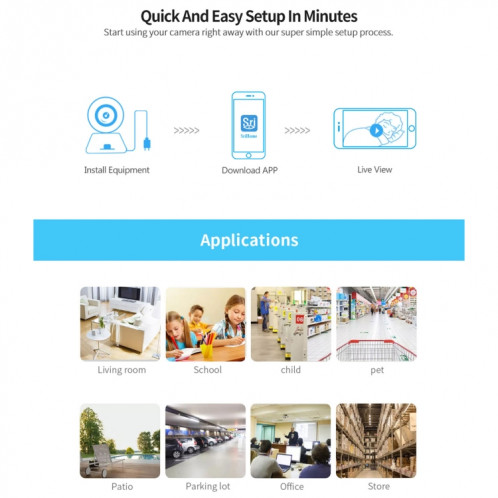 SirHome SH038 Caméra IP WiFi QHD 2.4G / 5G 4,0 millions de pixels, prise en charge de la détection des couleurs et des mouvements de nuit et conversation bidirectionnelle et détection humaine et carte TF, prise SS90UK1748-022