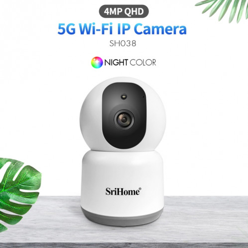 SirHome SH038 Caméra IP WiFi QHD 2.4G / 5G 4,0 millions de pixels, prise en charge de la détection des couleurs et des mouvements de nuit et conversation bidirectionnelle et détection humaine et carte TF, prise SS90UK1748-022