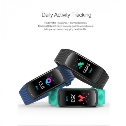 SMA-B3 Fitness Tracker Bracelet Smart Bluetooth 0.96 pouce, IP67 étanche, Traker d'activité de soutien / moniteur de fréquence cardiaque / moniteur de pression artérielle / capture à distance (noir) SH105B564-020