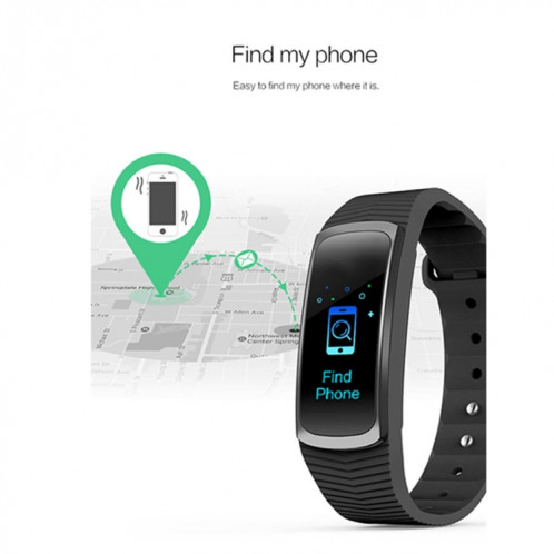 SMA-B3 Fitness Tracker Bracelet Smart Bluetooth 0.96 pouce, IP67 étanche, Traker d'activité de soutien / moniteur de fréquence cardiaque / moniteur de pression artérielle / capture à distance (noir) SH105B564-020