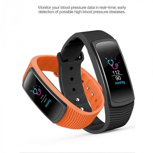 SMA-B3 Fitness Tracker Bracelet Smart Bluetooth 0.96 pouce, étanche IP67, traqueur d'activité de soutien / moniteur de fréquence cardiaque / moniteur de pression artérielle / capture à distance (orange) SH105E1141-020