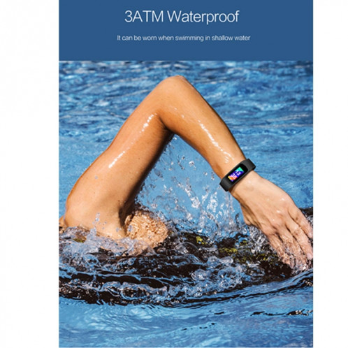 SMA-B3 Fitness Tracker Bracelet Smart Bluetooth 0.96 pouce, IP67 étanche, Traker d'activité de moniteur / moniteur de fréquence cardiaque / moniteur de pression artérielle / capture à distance (bleu) SH105L696-020