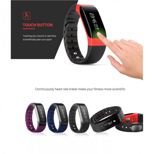 SMA07 Fitness Tracker Bracelet Bluetooth OLED, IP67 étanche, moniteur d'activité de suivi / moniteur de fréquence cardiaque / alerte anti-perte / sédentaire (noir) SH106B1360-016