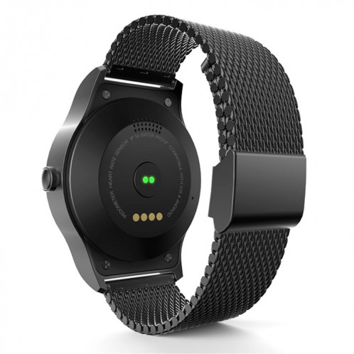 SMA-Round 1.28 pouces couleur écran tactile Bluetooth à bracelet en acier montre intelligente, étanche, soutien vocal de contrôle / moniteur de fréquence cardiaque / moniteur de sommeil / appareil photo Bluetooth, SH108D548-020