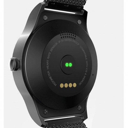 SMA-Round 1.28 pouces couleur écran tactile Bluetooth à bracelet en acier montre intelligente, étanche, soutien vocal de contrôle / moniteur de fréquence cardiaque / moniteur de sommeil / appareil photo Bluetooth, SH108D548-020