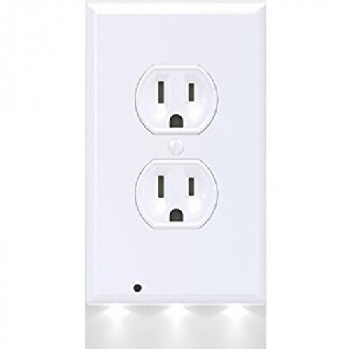 0.5W 110V Night Angel Square Plug Socket Sensor Night Light, Mini veilleuse à induction de mouvement du corps humain à lumière blanche SH178B1764-08